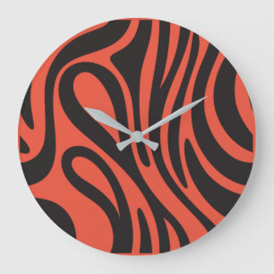 Horloge Effet Zèbre Africa.Natuur et minimaliste Grote Klok