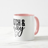 Horloge & Gebed Wraparound Ontwerp Keramische Mok (Voorkant rechts)