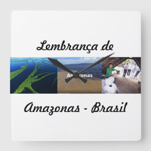 horloge herinnering aan Amazonas Vierkante Klok