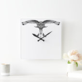 Horloge Hibou rêveur Vierkante Klok (Huis)