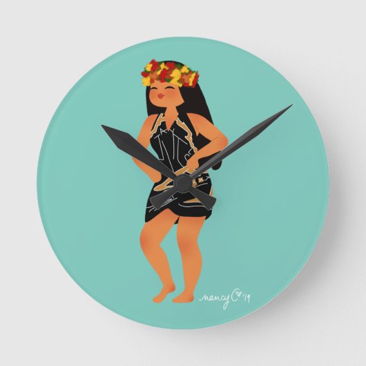 Horloge Jeanne's Pareu Ronde Klok (Voorkant)