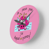 Horloge "Licorne, Aquaponey" Ronde Klok (Hoek)