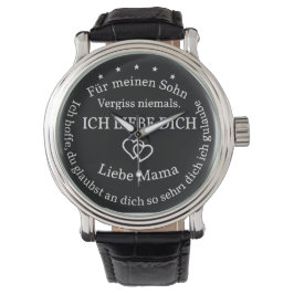 Horloge met boodschap voor mijn zoon
