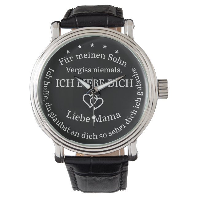 Horloge met boodschap voor mijn zoon (Voorkant)