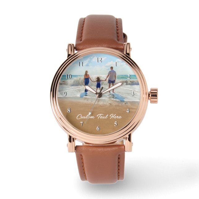 Horloge met eigen foto's en tekst (Voorkant)