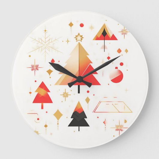 horloge met kerstthema grote klok (Voorkant)
