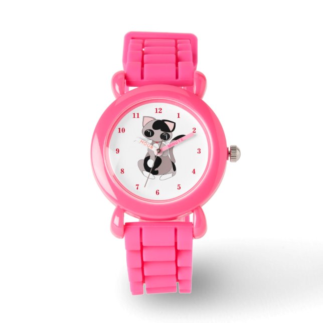 Horloge met Mooie Kat (Voorkant)