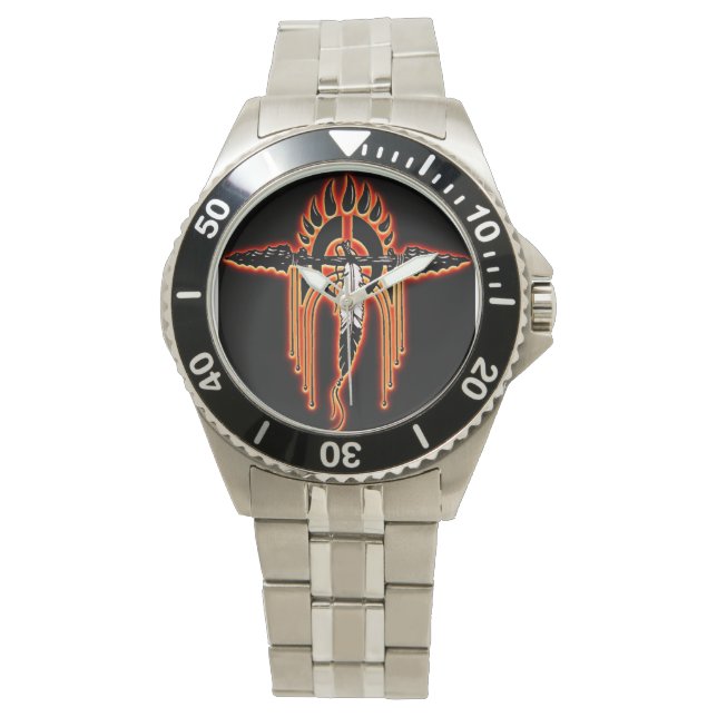 Horloge met roestvrijstalen armband (Voorkant)