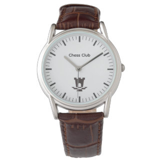 Horloge met schaakclublogo