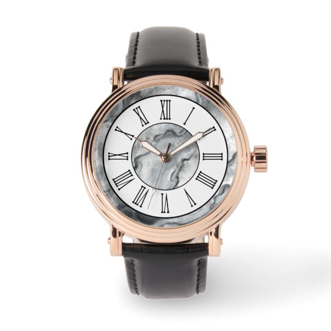 Horloge met vintage marmerpatroon  (Voorkant)