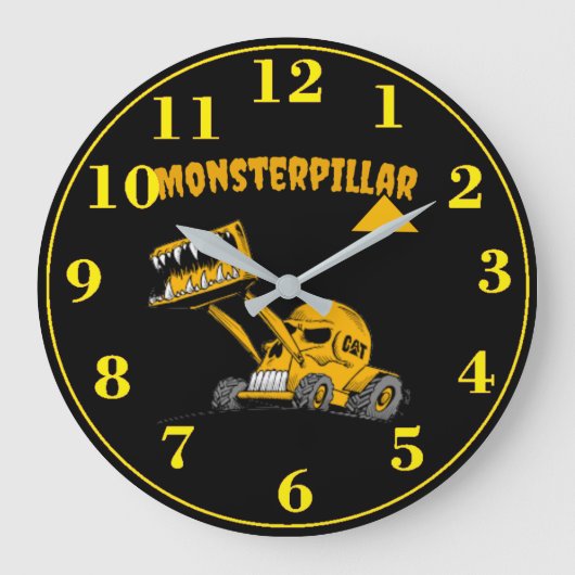 Horloge monsterpillar grote klok (Voorkant)