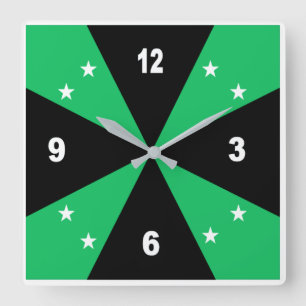 Horloge murale acrylique, Carrée DESIGN AFRIKA Vierkante Klok
