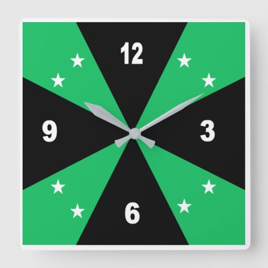Horloge murale acrylique, Carrée DESIGN AFRIKA Vierkante Klok (Voorkant)