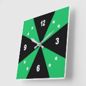 Horloge murale acrylique, Carrée DESIGN AFRIKA Vierkante Klok (Hoek)