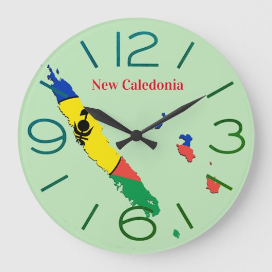 Horloge murale rond New Caledonia Grote Klok (Voorkant)