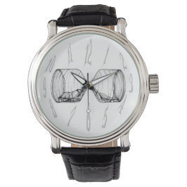 Horloge nummers & rechtopstaande zandloper drainag