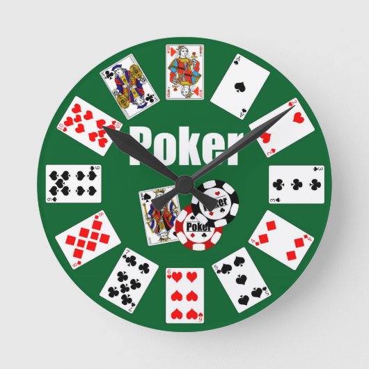 Horloge POKER Klik op Graph Ronde Klok (Voorkant)
