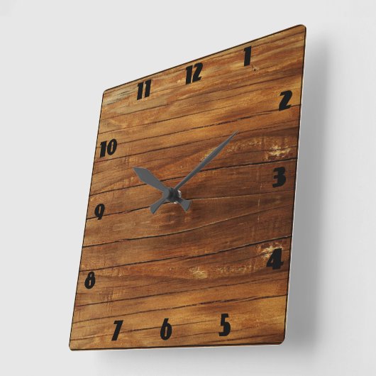 Horloge stijl rustique vierkante klok (Hoek)
