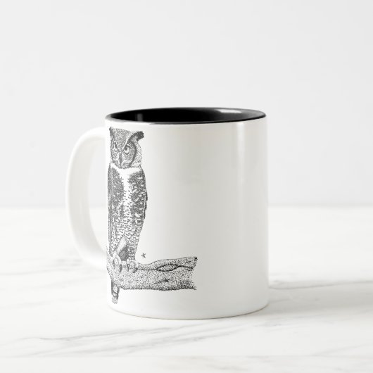 Horloge Tweekleurige Koffiemok (Voorkant links)