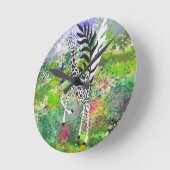 Horloge Wildlife Friendship - Giraffe Ronde Klok (Hoek)