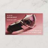  horloge winkel sieraden winkel horloge reparatie visitekaartje (Voorkant)