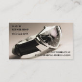  horloge winkel sieraden winkel horloge reparatie visitekaartje (Voorkant)