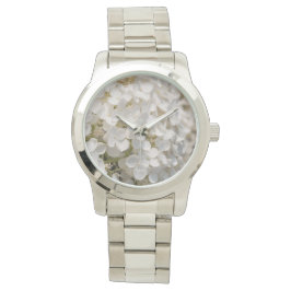 horloge, witte bloem horloge