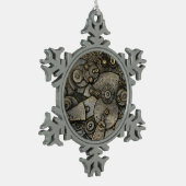  horlogemechanisme tin sneeuwvlok ornament (Links)