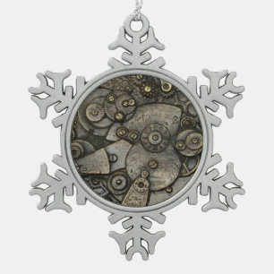  horlogemechanisme tin sneeuwvlok ornament
