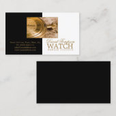 Horlogereparatieservice Horlogemaker Zwart-wit Kaa Visitekaartje (Voorkant / Achterkant)