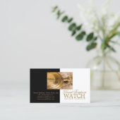 Horlogereparatieservice Horlogemaker Zwart-wit Kaa Visitekaartje (Staand voorkant)