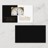 Horlogereparatieservice Horlogemaker Zwart-wit Kaa Visitekaartje (Voorkant / Achterkant)
