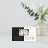 Horlogereparatieservice Horlogemaker Zwart-wit Kaa Visitekaartje (Staand voorkant)