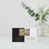 Horlogereparatieservice Horlogemaker Zwart-wit Kaa Visitekaartje (Staand voorkant)