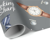 Horloges en stropdassen van Natasha Us Cadeaupapier (Rol Hoek)