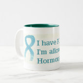 hormonaal tweekleurige koffiemok (Voorkant links)