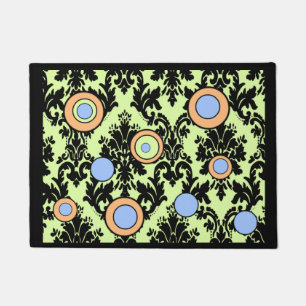 hormoonblauw oosterse cirkels deurmat