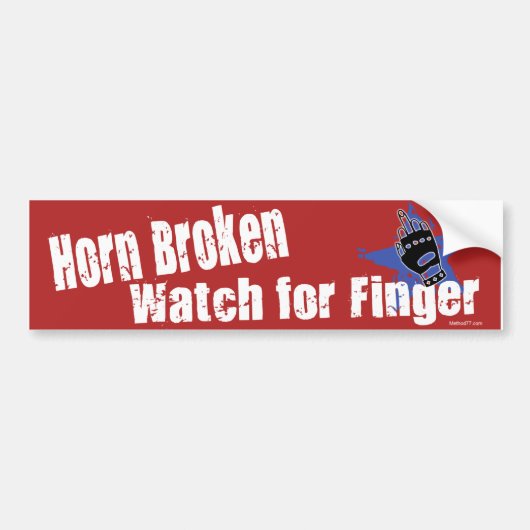 Horn Broken Bumpersticker (Voorkant)