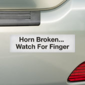 Horn Broken ... Bumpersticker (Op auto)