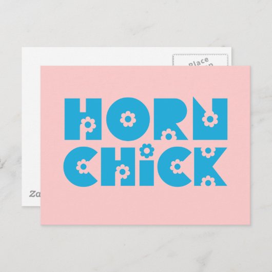 Horn Chick Briefkaart (Voorkant / Achterkant)