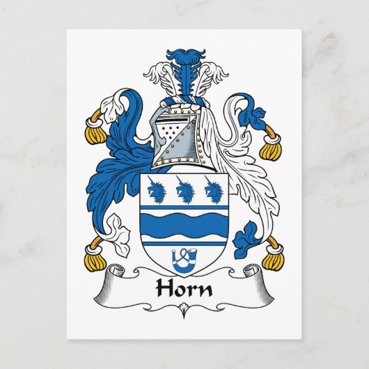 Horn Family Crest Briefkaart (Voorkant)