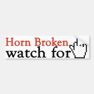 Horn gebroken horloge bumpersticker