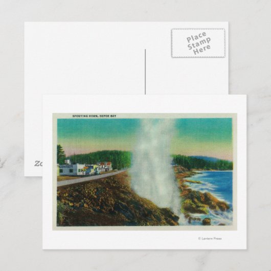 Horn in Depoe Bay, Oregon Briefkaart (Voorkant / Achterkant)