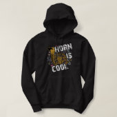 Horn is coole Franse hornorkest marchingband h Hoodie (Design voorkant)