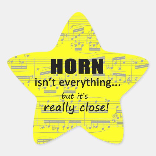 Horn is niet alles Star Sticker (Voorkant)