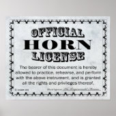 Horn-licentie Poster (Voorkant)