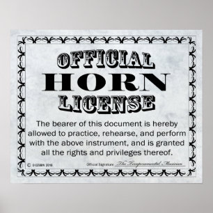 Horn-licentie Poster
