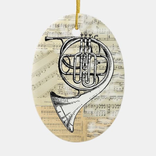  horn Music Ornament (Voorkant)