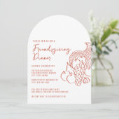 Horn of Plenty Friendsgiving Dinner-vieringen Kaart (Staand voorkant)