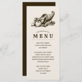 Horn of Plenty | Menu Thanksgiving (Voorkant / Achterkant)